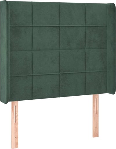 vidaXL - Hoofdbord - met - randen - 83x16x118/128 - cm - fluweel - groen