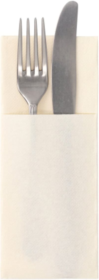 50 Servetten ROYAL Collection 40 cm x 30 cm champagne met bestekvouw