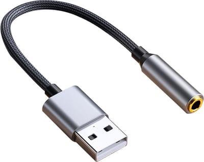 Garpex® Externe USB 5.1 Geluidskaart - USB-A naar 3.5 mm AUX Audio Adapter - 3D Sound Card