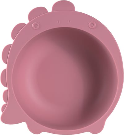 Sproudsy Kom Dino – Zuignap – Kinderservies - Baby – Hot Pink