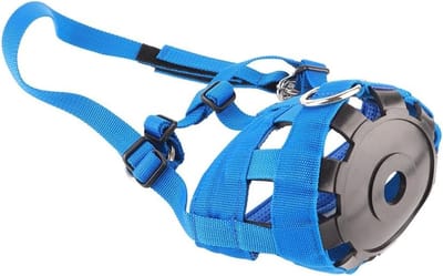 Verdikte Nylonband Graasmuilkorf met PU-lederen Kussen voor Seniorenpaarden en Paardensportactiviteiten, Comfortabel en Duurzaam