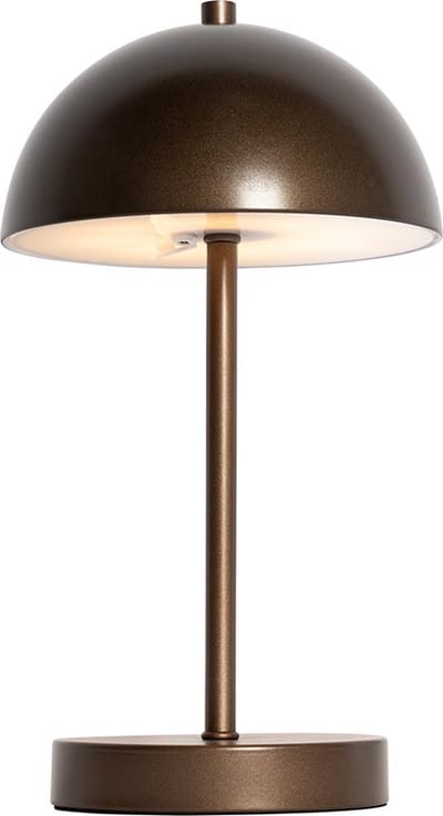 QAZQA keira - Moderne Dimbare LED Draadloze Oplaadbare Tafellamp USB met Dimmer - 1 lichts - H 29.3 cm - Brons - Buitenverlichting
