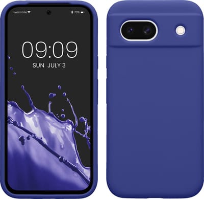 kwmobile telefoonhoesje geschikt voor Google Pixel 8a - Hoesje met siliconen coating - Smartphone case in blauwpaars