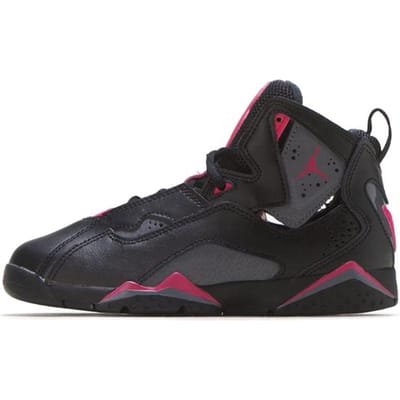 Chaussures de Basketball Jordan True Flight Hautes pour Enfants Noir Rose Enfants Âgés de 3 à 7 Ans 342775-009 35 gray