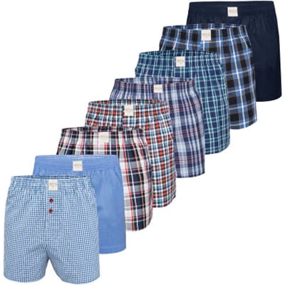Phil & Co Wijde Boxershorts Heren Core Multipack 8-Pack - Maat XL - Losse boxershort heren | Onderbroek