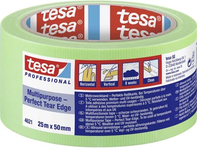 tesa MULTIPURPOSE 04621-00011-00 Gipstape tesa Professional Lichtgroen (l x b) 25 m x 50 mm 1 stuk(s)