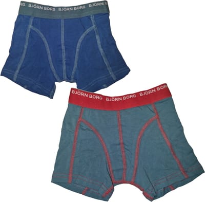 Björn Borg - Jongens - Boxershort Basic 2-Pack - Blauw/Rood - Maat 98-104