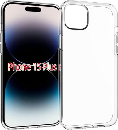 MobyDefend Hoesje - Geschikt voor iPhone 15 Plus - Transparante TPU Backcover - Volledig Doorzichtig