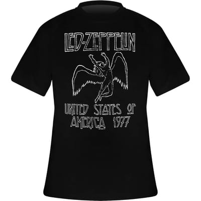 Led Zeppelin - USA '77. Heren T-shirt - L - Zwart