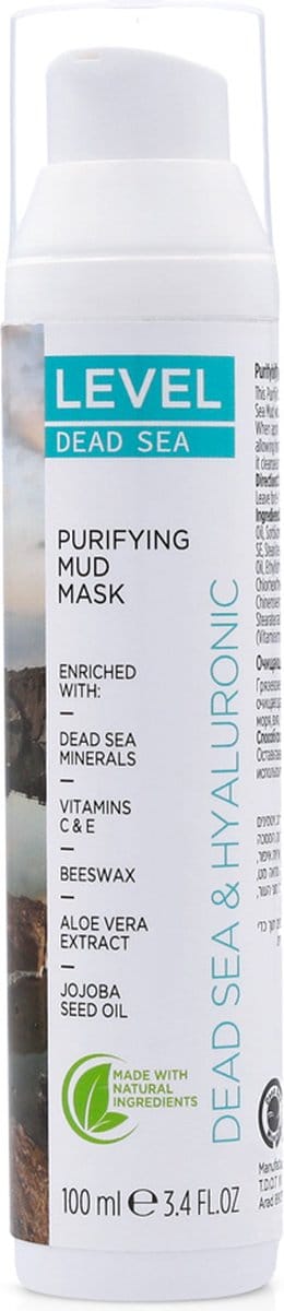 Level - Dead Sea Minerals & Hyaluronic - Purifying Mud Mask 100 ml (Dode Zee Mineralen & Hyaluronzuur - Zuiverend Moddermasker)