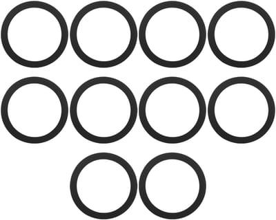 Dailygoods- Rubber Afdichtingen 10 Stuks - Platte Afdichtingen - Dichtingsringen Sanitair - Buitendiameter 45 mm - Binnendiameter 36 mm - Dikte 2 mm - Afdichtingsringen
