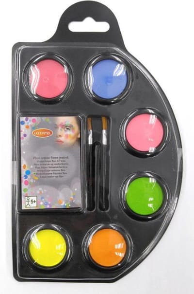 GOODMARK Fluo UV make up set - Waterbasis schmink met 6 kleuren