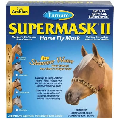 Anti-Vliegenmasker voor paarden met oren Farnam Supermask II Xl XL