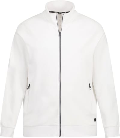 JAY-PI - Heren - Sweatjas tennis opstaande kraag zipper lange raglanmouwen - Sneeuwwit - Maat 4XL