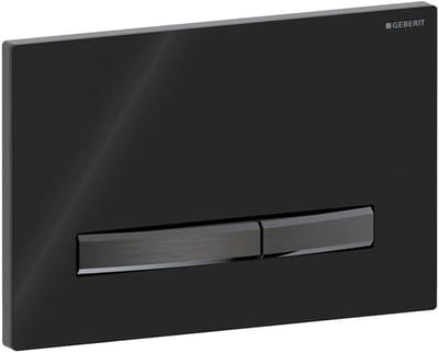 Geberit Sigma50 bedieningsplaat - 2-toets spoeling - vierkant - zwart chroom