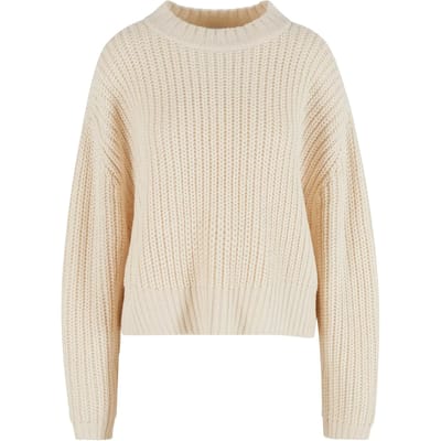 Urban Classics - Wide Basic Oversized Sweater/trui - XS - Creme