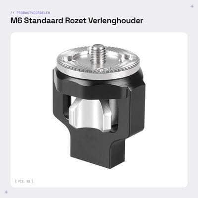 Dailygoods- Verlenghouder M6 - Hoogwaardige Aluminiumlegering - Roestvrij Staal - Lichtgewicht - Comfortabele Grip - Verlenging voor Handvat - Rozetadapter