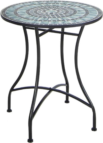 Ronde Buiten- en Terrastafel met Mozaïekpatroon - Decoratieve Tuinmeubel