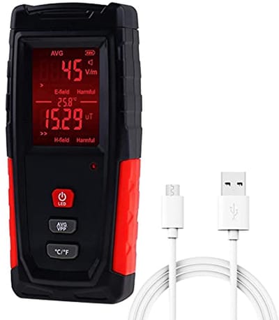 EMF Tester voor Elektrische en Magnetische Veldstraling met Temperatuurmeting en Kleurenscherm