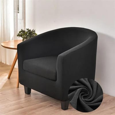 Elastische Spandex Kuipstoelhoes Stretch Fauteuilhoes Clubbank Hoes voor Woonkamer Bankhoezen met Zitkussenhoezen