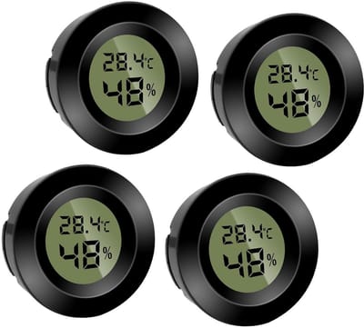 Ronde Digitale Mini Thermometer Hygrometer voor Binnen en Kantoor