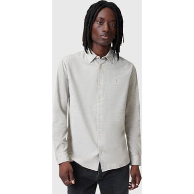 AllSaints Lorella Ls Shirt Whisper Grey Taglia: S | Camicie Casual Outlet | Uomo | Grigio