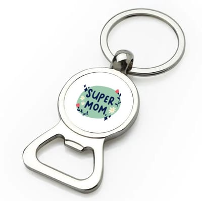 Akyol - super mom flesopener - Moeder - mama - moederdag - cadeau - verjaardag - kado - 9 bij 3 cm