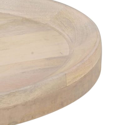 vidaXL - Bijzettafel - Ø50x55 - cm - massief - mangohout