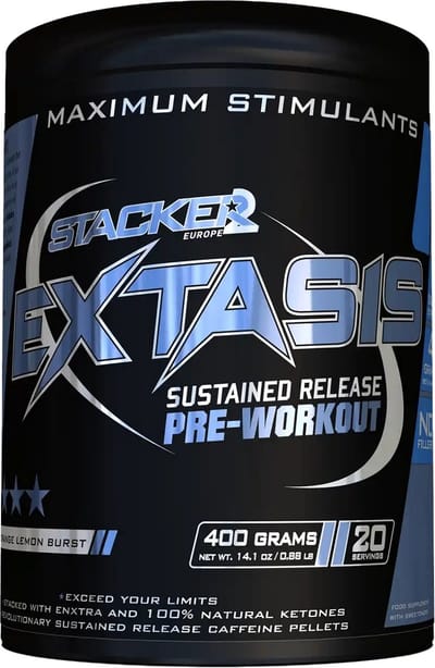 Stacker2 Extasis (20 serv) Orange Lemon Burst - Pre-Workout - Pre-Workout Booster