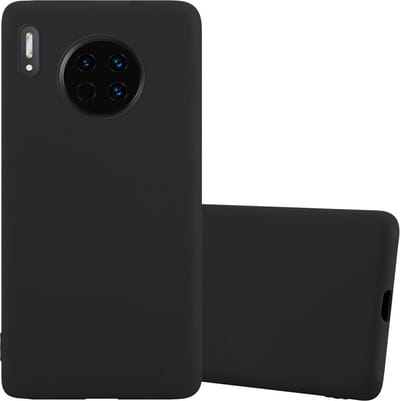 Cadorabo Hoesje geschikt voor Huawei MATE 30 in CANDY ZWART - Beschermhoes gemaakt van flexibel TPU silicone Case Cover