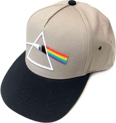 Pink Floyd - Dark Side Of The Moon Prism Snapback Pet - Creme/Zwart