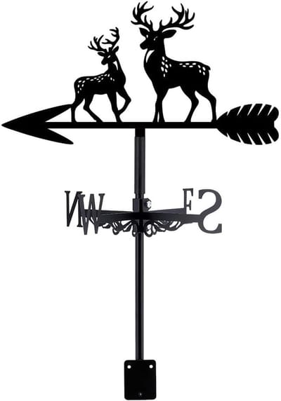 Windwijzer - smeedijzeren windwijzer - decoratief - weerbestendig - geschikt voor tuinen en daken-FXB30