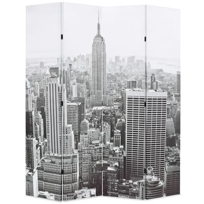 vidaXL - Kamerscherm - New - York - bij - daglicht - 160x170 - cm - zwart - en - wit