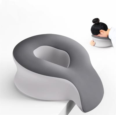 Ergonomisch traagschuim kantoorkussen voor dutten en slapen, wasbare hoes, borststeun ontwerp, compact en draagbaar