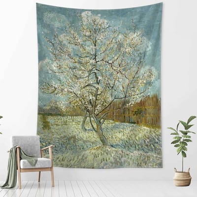 Idyllische Boshut Wandtapijt Wanddecoratie Boheems Psychedelisch Mysterie Van Gogh Olieverf Slaapkamer Decor 150x100 cm