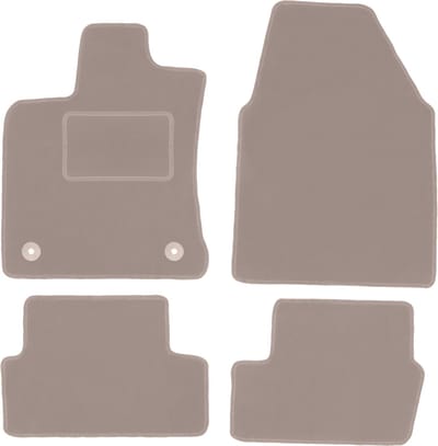 Beige velours matten voor: Nissan Qashqai J10 I crossover (2006-2013)