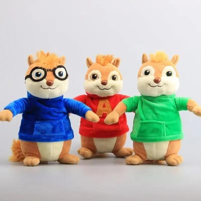 Nieuwe 3 stuks 22 cm Alvin en de Chipmunks Halloween Pluche Speelgoed Kawaii Pluizige Chipmunks Knuffeldieren Verjaardag Kerstcadeau multi