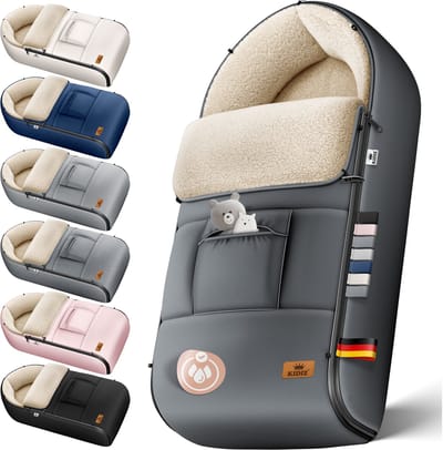 KIDIZ® Voetenzak voor Autostoeltje en Buggy met Ritssluiting - Baby Slaapzak Deken voor Maxi-Cosi & Wandelwagen / Kinderwagen - Antraciet