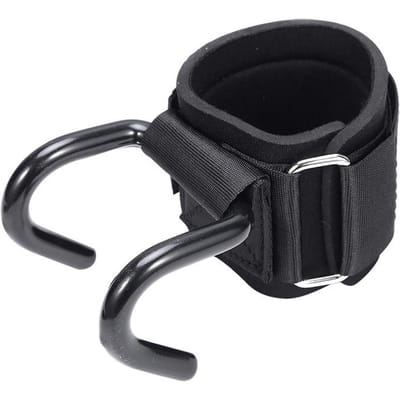 Power Hook Grip Haak Horizontale Stang Pull-up Krachtondersteunde Gewichtheffen Haak Deadlift Power Hook Horizontale Stang Gewichtheffen met Dumbbells black