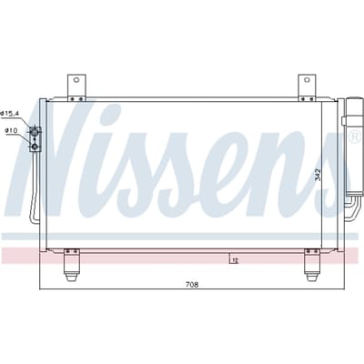 Condensator, airconditioning NISSENS 940435