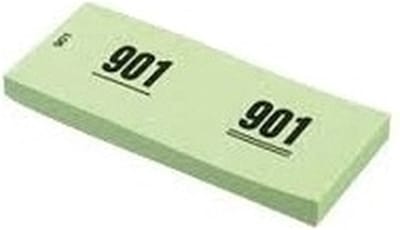 Garderobe nummer blokken - 4x stuks - papier - groen - nr 1 t/m 1000
