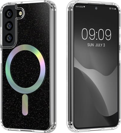 kwmobile Hoesje compatibel met Samsung Galaxy S22 Smartphonehoesje – Hardcase met TPU-bumper – Beschermhoes compatibel met MagSafe – Camerabescherming