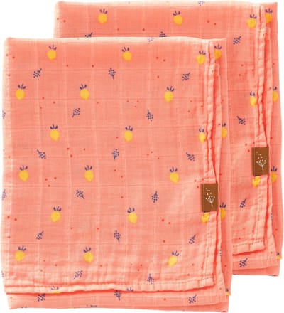 Fresk Hydrofiele Doek – 70 x 60 cm - Spuugdoekjes - Babyverzorging - 1 stuk - Ademend en Absorberend - Babyspullen - Roze - Summer Fruit