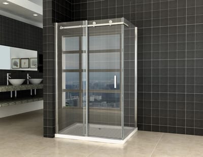Wiesbaden Pared cabine met 1 schuifdeur 1200 x 900 x 2000 x 8 mm nano helder glas/chroom