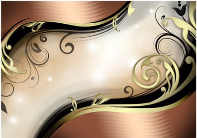 Fotobehangkoning - Behang - Vliesbehang - Fotobehang Gouden Gloed - Hotel Chique - Golden glow - 400 x 280 cm