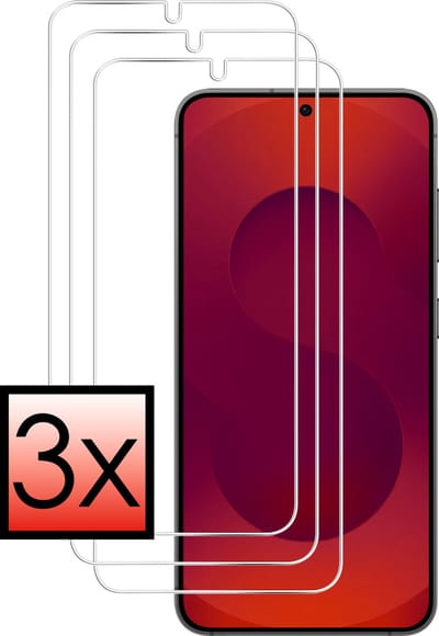 Screenprotector - 3 Stuks - Geschikt voor Samsung Galaxy S25 - Extra Sterk - Beschermglas - Gehard Glas - Tempered Glass - Screen Protector - Bescherm Cover