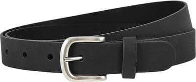 Landley Dames Riem Leer Zwart – Breedte 3 cm – Leren Vrouwen Riem - Lengte totaal 100 cm / Riemmaat 85