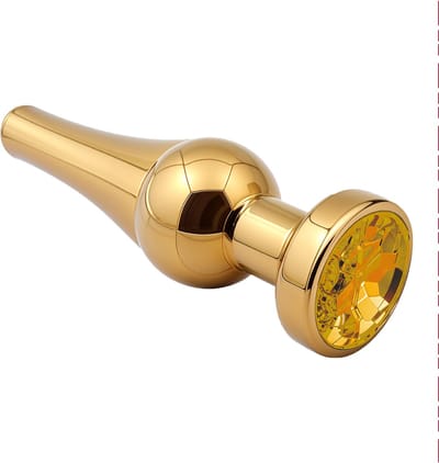 Cupitoys® Metalen buttplug - Goud - Diamant goud - Taps - Small - Sex toys voor vrouwen - Sex toys voor mannen - Buttplugs