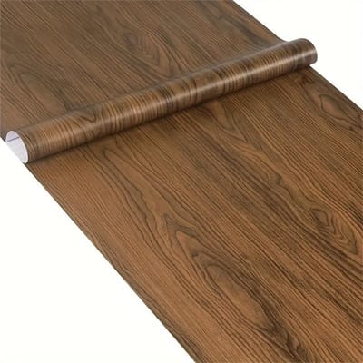 1 rol 17.7 * 393.7in zelfklevend behang, vintage houtpatroon behang, schillen en plakken 10M