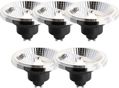 LUEDD Set van 5 GU10 dimbare LED lamp 111mm 10,5W 770 lm 3000K